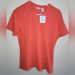 NWT Oxford Golf V-Neck Short Sleeve Shirt, Size Small